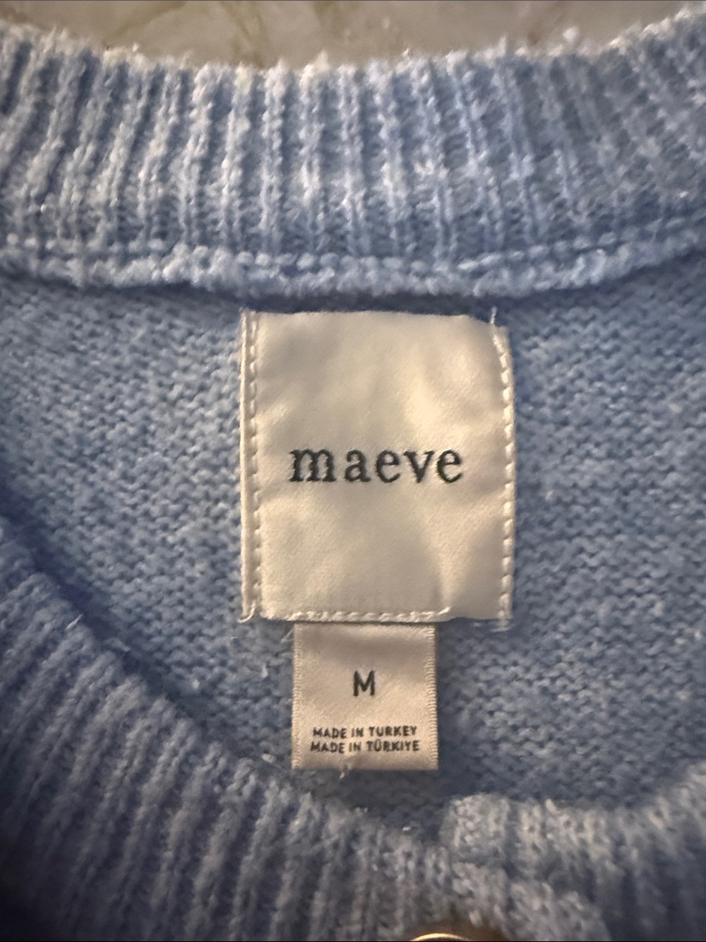 Maeve Powder Blue Short Sleeve Button-Up Cardigan - Picture 2 of 5